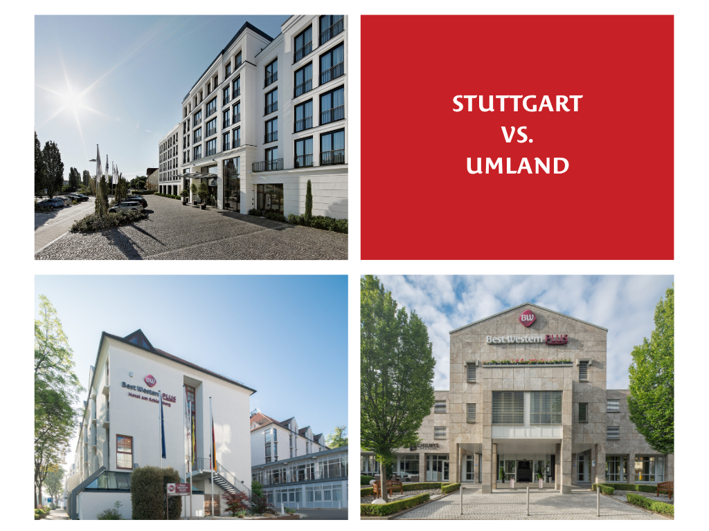 Tagungshotels in Stuttgart und im Stuttgarter Umland im Vergleich, Hotel nahe der Messe Stuttgart sowie Tagungshotels in Fellbach und Nürtingen